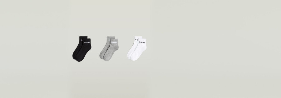 short logo socks 3-pack
