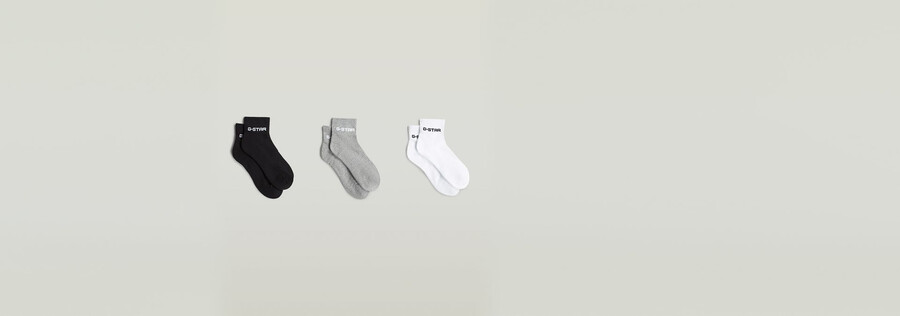 short logo socks 3-pack