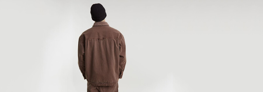 boxy fit sherpa jacket