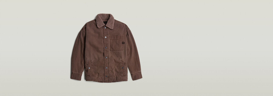 boxy fit sherpa jacket