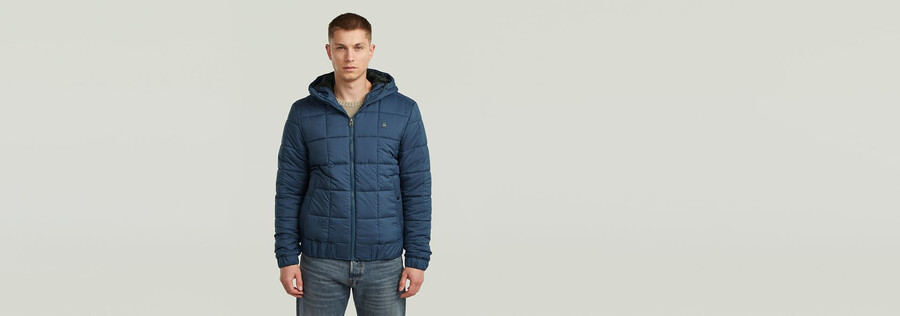 meefic quilted hooded jacket