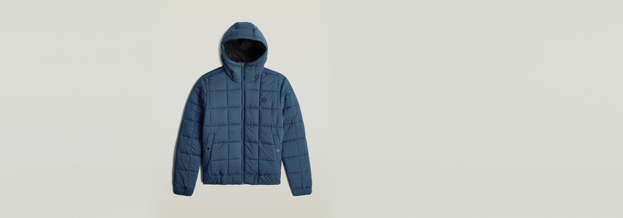 meefic quilted hooded jacket