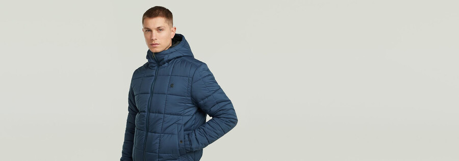 meefic quilted hooded jacket