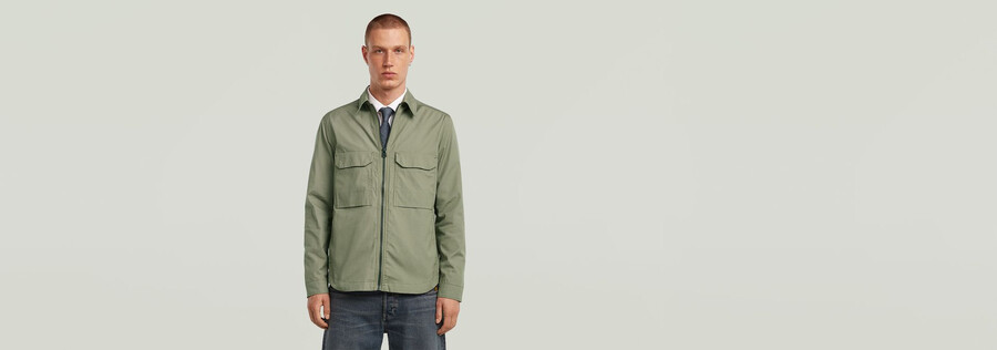 zip regular overshirt
