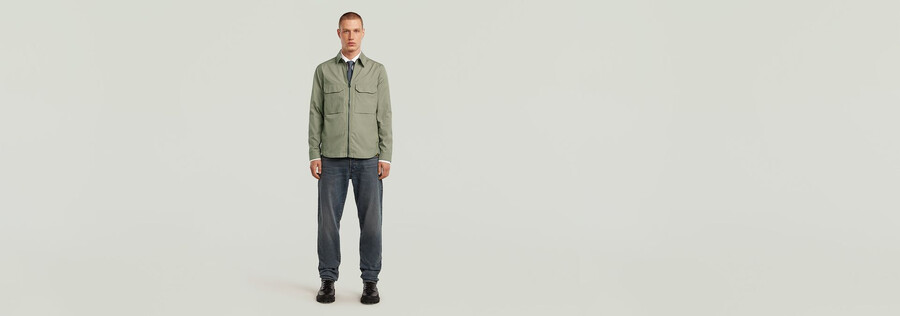 zip regular overshirt