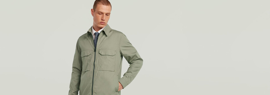 zip regular overshirt