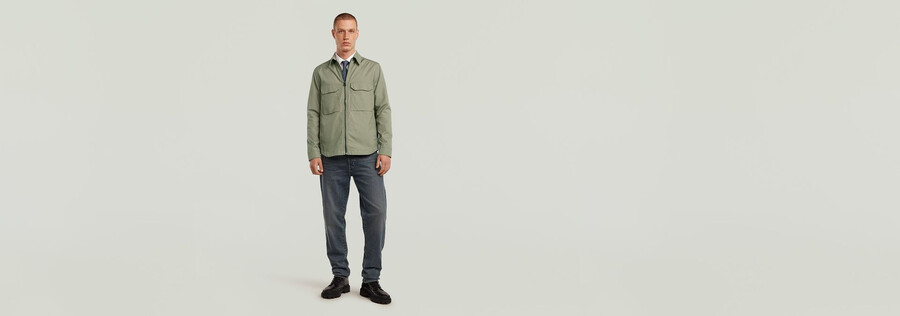 zip regular overshirt