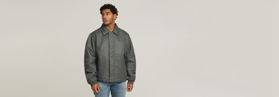 lightweight padded bomber jacket