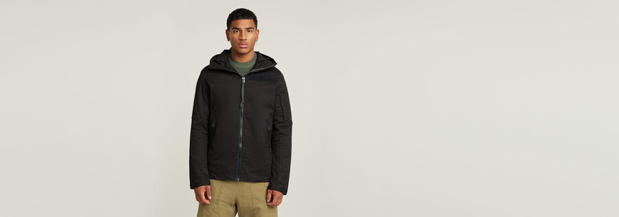 batt hooded overshirt