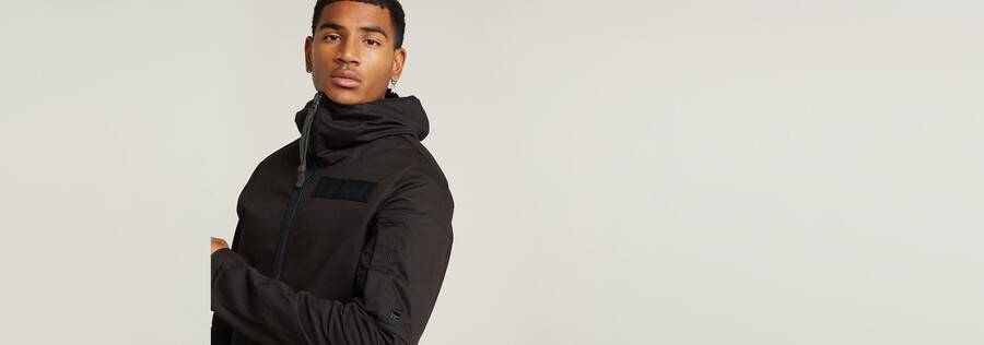 batt hooded overshirt