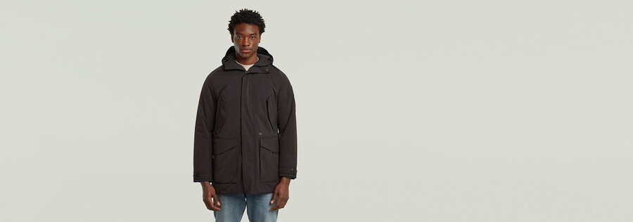 multipocket padded parka