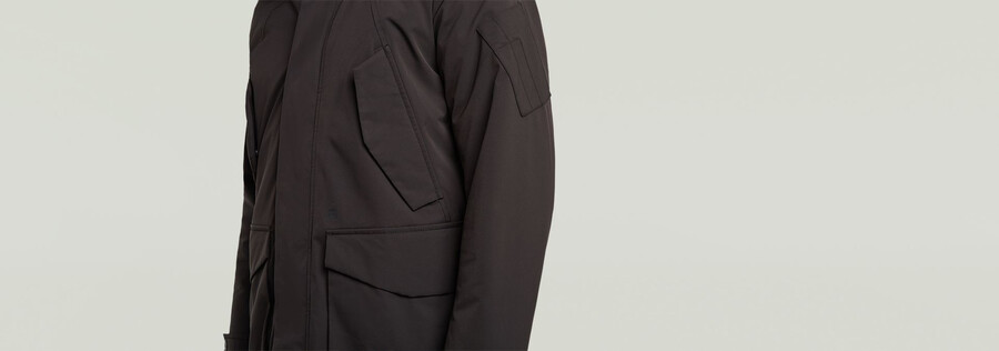 multipocket padded parka