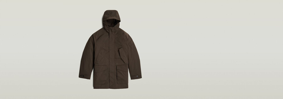 multipocket padded parka