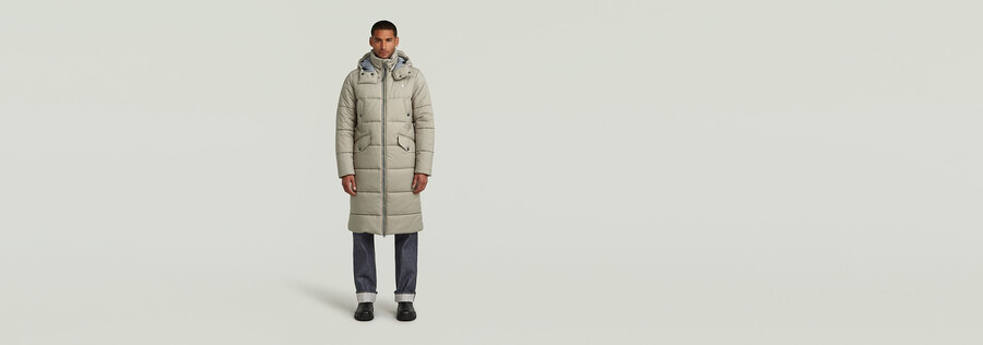 long padded winter jacket