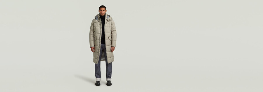 long padded winter jacket