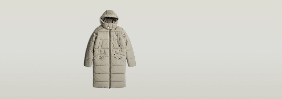 long padded winter jacket