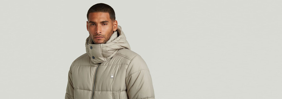 long padded winter jacket