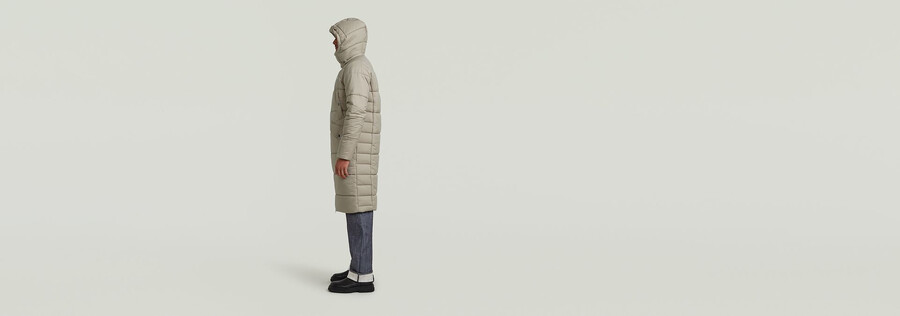 long padded winter jacket