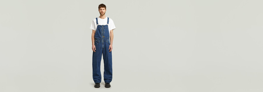 denim dungaree 3d loose