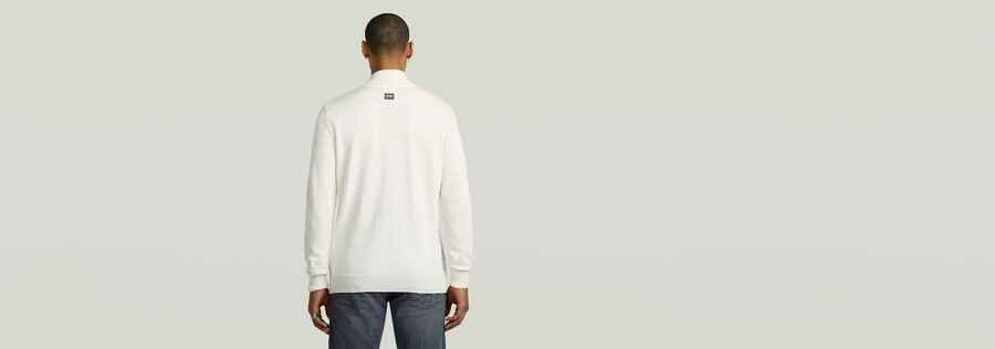 half zip knitted sweater