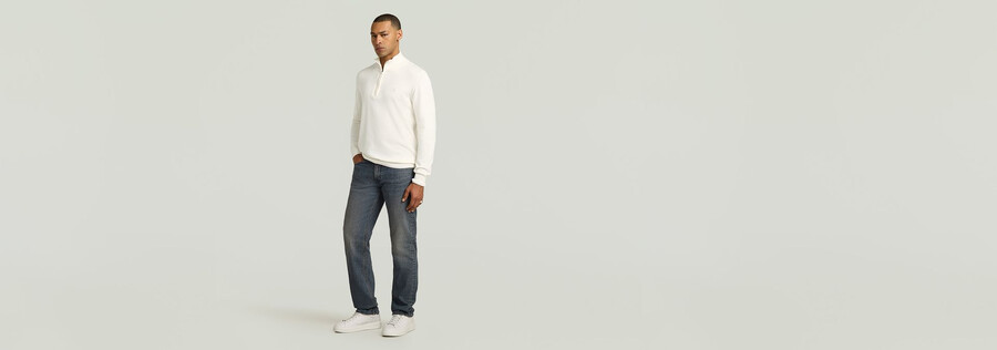 half zip knitted sweater