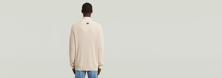 pullover half zip knit