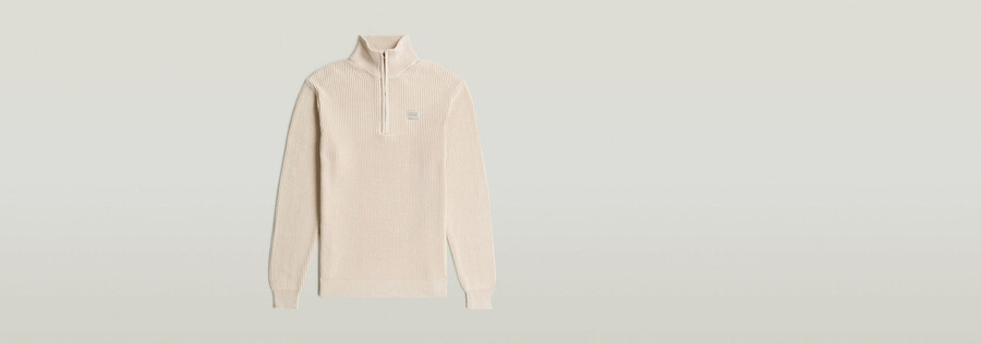 pullover half zip knit