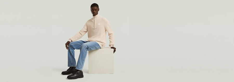pullover half zip knit