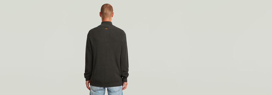 pullover half zip knit
