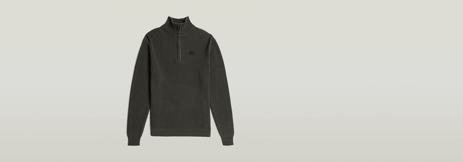 pullover half zip knit