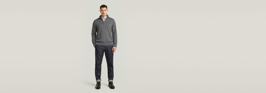 the olivier - correct half zip sweater