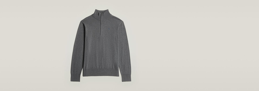the olivier - correct half zip sweater