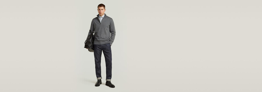 the olivier - correct half zip sweater