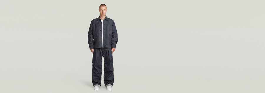 pleated denim selvedge pant 2.0