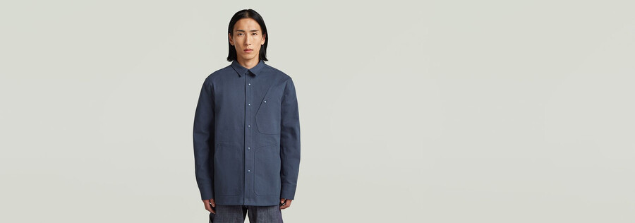 mn twill slim overshirt