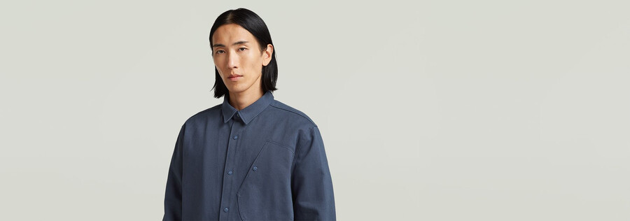 mn twill slim overshirt
