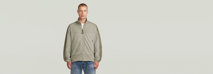 woven track overshirt