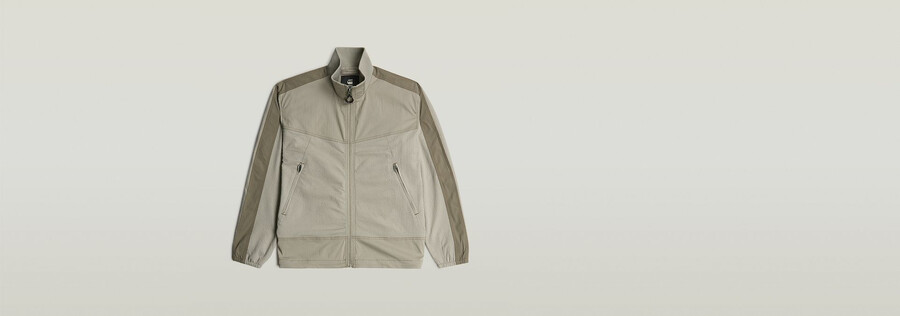 woven track overshirt