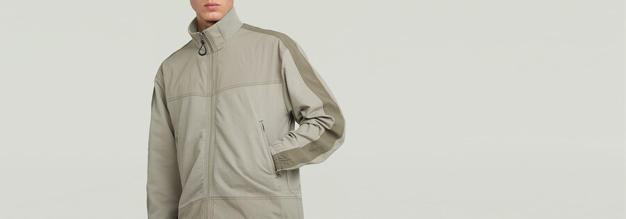 woven track overshirt