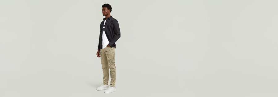 rovic zip 3d regular tapered pants