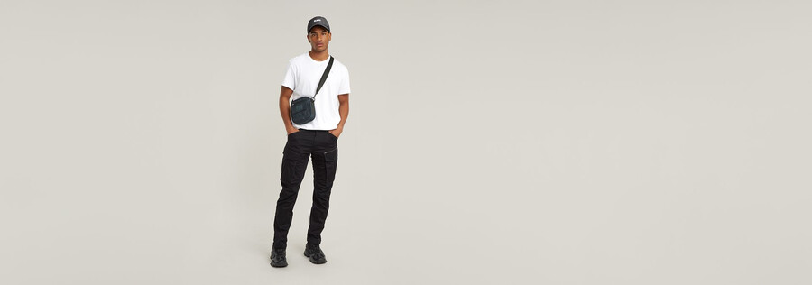 rovic zip 3d regular tapered pants