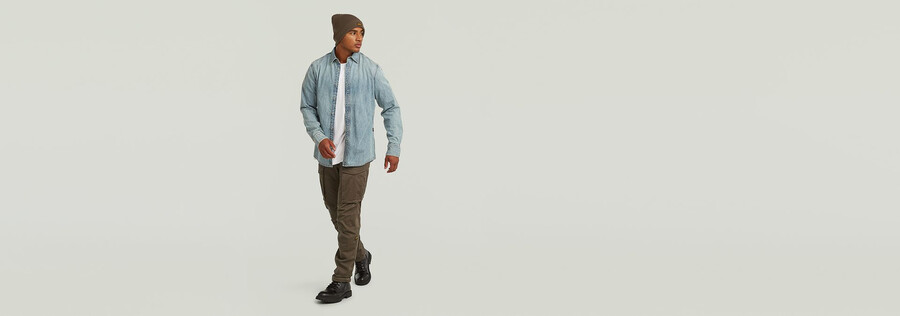 rovic zip 3d regular tapered pants