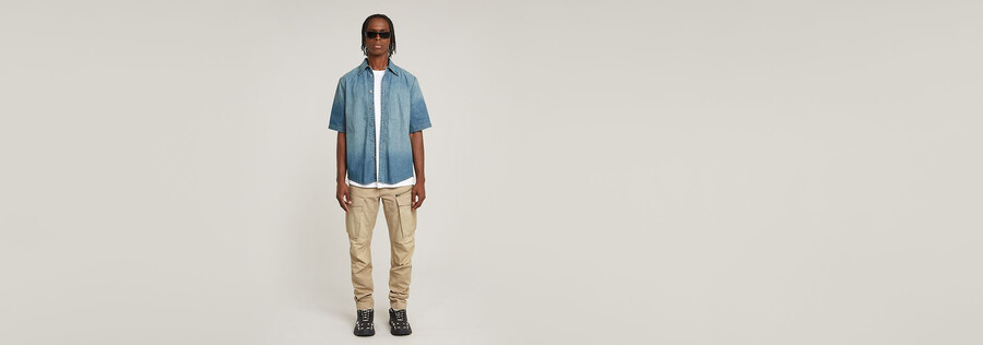 rovic zip 3d regular tapered pants