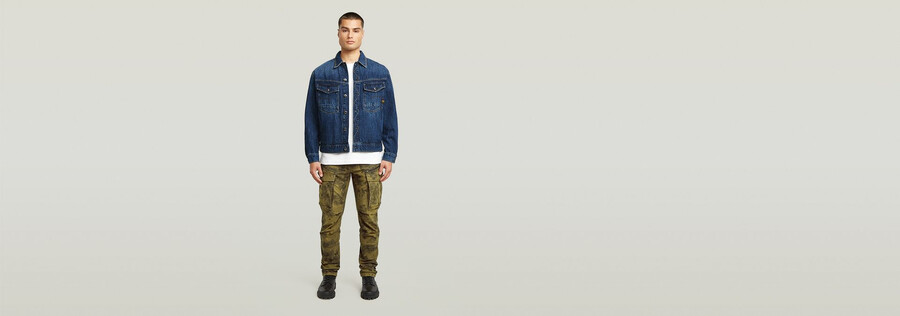 rovic zip 3d regular tapered pants