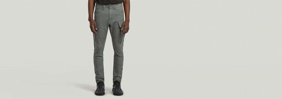 zip pocket 3d skinny cargo pants