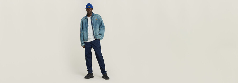 pleated chino relaxed tapered
