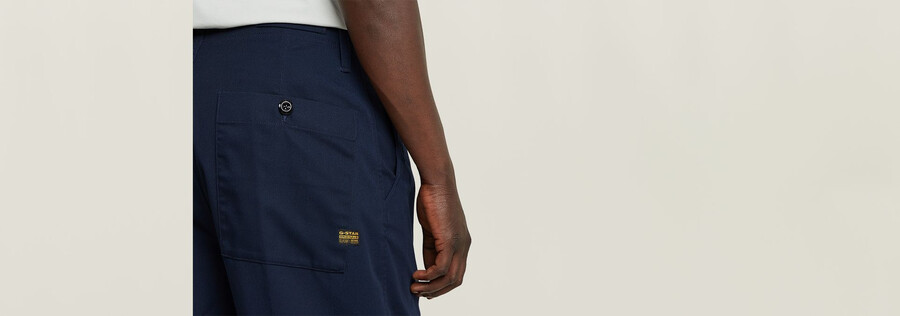 pleated chino relaxed tapered