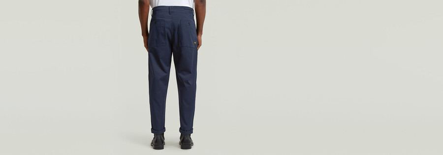 pleated chino relaxed tapered