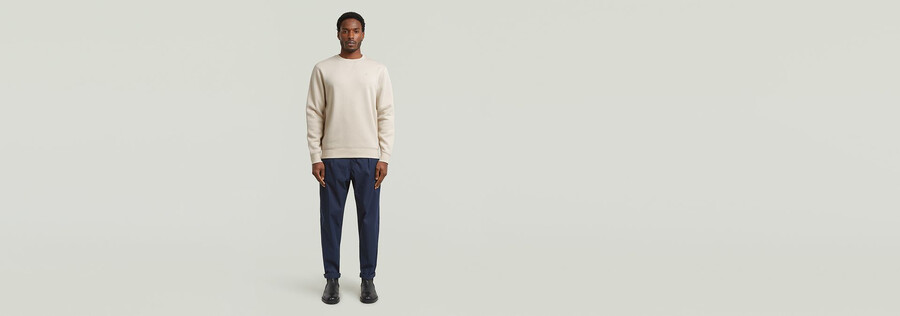 pleated chino relaxed tapered