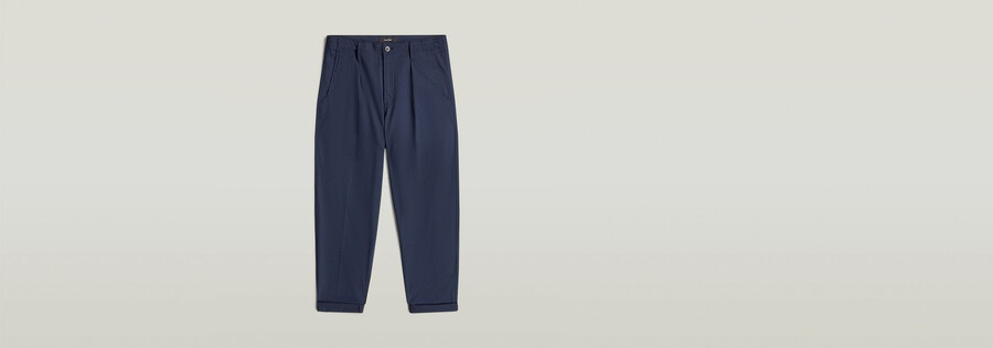 pleated chino relaxed tapered